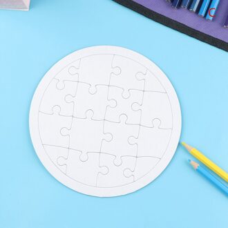 Blank Coloring Puzzle Paper White Mold Board Children DIY Production Puzzle Coloring Graffiti Painting Children Educational Toys