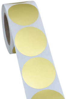 Blank round Golden craft Stickers seal labels 50 Labels per wad theacher DIY stickers for Package adesivo sticker stationery