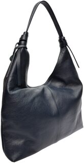 Blau Leren Tas Blauw