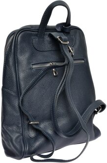 Blau Leren Tas - maat Blauw