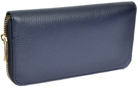 Blau Leren Tas - maat Blauw