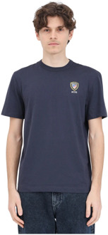 Blauer Blauw T-shirt met Logo Print voor Heren Blauer , Blue , Heren - Xl,L,M,S