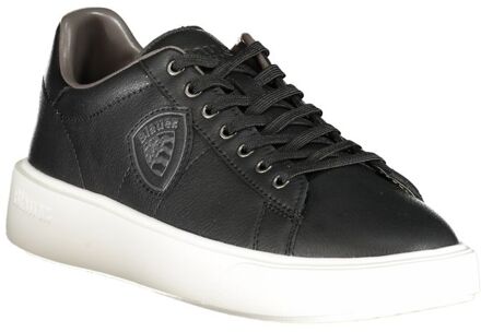 Blauer Blauwe Casual Leren Sneakers Zwart - EU 41
