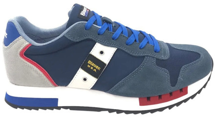 Blauer Blauwe Sneakers met Technische Inzetstukken Blauer , Multicolor , Heren - 44 Eu,43 Eu,42 Eu,45 Eu,41 Eu,46 Eu,40 EU