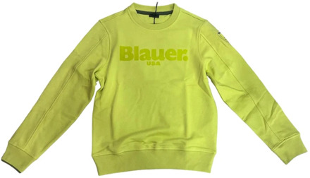 Blauer Comfortabele Crewneck Sweatshirt voor Mannen Blauer , Green , Heren - 2Xl,Xl