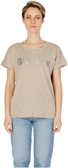 Blauer Dames T-Shirt Lente/Zomer Collectie Blauer , Beige , Dames - L,M,S,Xs