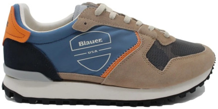 Blauer Denim Sneakers voor Mannen Blauer , Multicolor , Heren - 45 EU