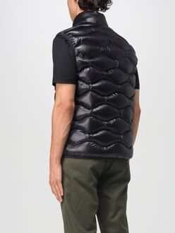 Blauer Gevoerd Vest Met Ritsluiting Zwart