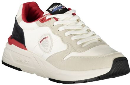 Blauer Kleurblok Sneakers - maat EU 43 Wit