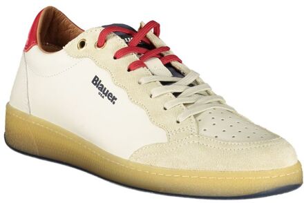 Blauer Lage Leer Sneakers Ivoor - EU 44