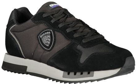 Blauer Lage Suedetextiel Sneakers Zwart - EU 44