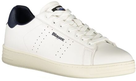 Blauer Leren Lage Sneakers - maat EU 41 Wit