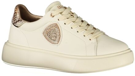 Blauer Leren Mode Sneakers Ivoor - EU 40