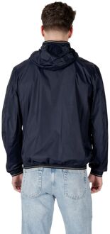 Blauer Lichte Gewatteerde Jas met Kap - maat EU 48 Navy