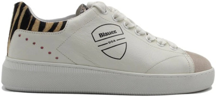 Blauer Sneakers - Wit/Zebra Blauer , Multicolor , Dames - 36 Eu,41 EU