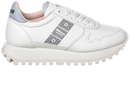 Blauer Witte Synthetische Sneakers voor Dames Blauer , White , Dames - 41 Eu,39 EU