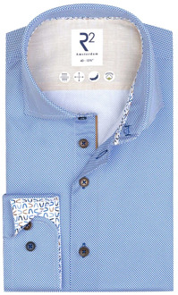 Blauw Business Overhemd Slim Fit R2 Amsterdam , Blue , Heren - Xl,S,Xs