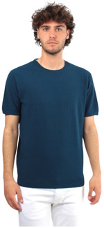 Blauw Crew Neck T-shirt Kangra , Blue , Heren - Xl,L,M,S,3Xl
