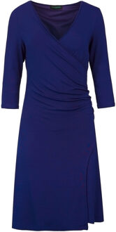 blauw elektrisch imitatiewikkeljurk van duurzame stof - EU 38 / UK 10