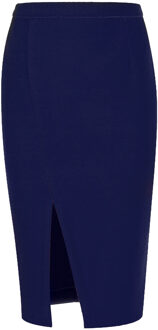 Blauw elektrisch kokerrok van imitatiemouflon