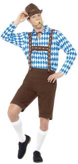 Blauw en bruin Beiers kostuum voor volwassenen - XL - Volwassenen kostuums