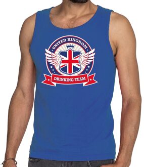 Blauw Engeland drinking team tanktop / mouwloos shirt heren M