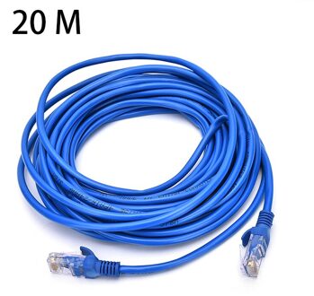 Blauw Ethernet Internet Lan CAT5e Netwerk Kabel Voor Computer Modem Router 20 M
