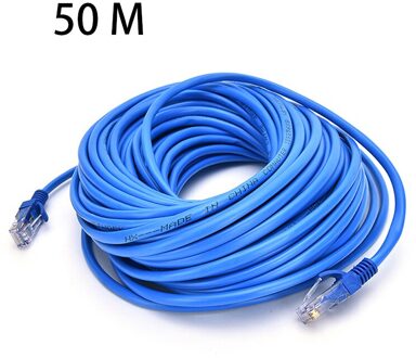 Blauw Ethernet Internet Lan CAT5e Netwerk Kabel Voor Computer Modem Router 50 M