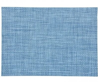 Blauw gevlochten placemat van kunststof 45 x 30 cm