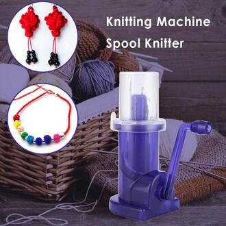 Blauw Hand-Operated Breien Molen Machine Naaien Tool Voor Diy Armband Weave Spool Knitter Verfraaien Breien Tool