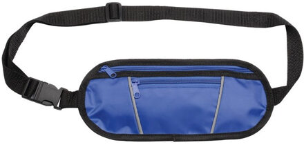 Blauw heuptasje/buideltasje 28 x 12 cm