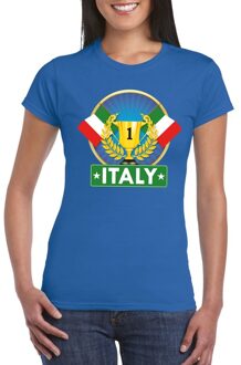 Blauw Italie supporter kampioen shirt dames 2XL