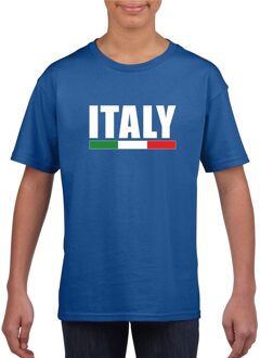 Blauw Italie supporter t-shirt voor kinderen XS (110-116)