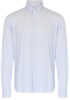Blauw Jacquard Oxford Overhemd met Micro Stippen RRD , White , Heren - XL