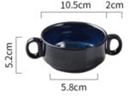 Blauw keramische kom noodle diner eten platen soepkom slakom lade 220ml bowl