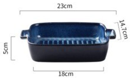 Blauw keramische kom noodle diner eten platen soepkom slakom lade 550ml plate
