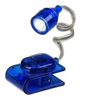 Blauw leeslampje op klem 4 cm - Action products