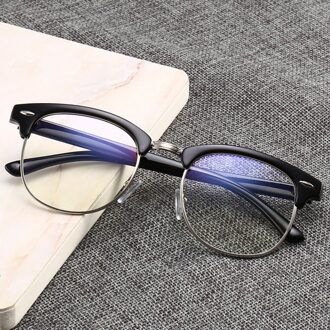 Blauw Licht Blokkeren Bril Anti Vermoeide Ogen Decoratieve Glazen Vrouwen Mannen Computer Screen Stralingsbescherming Eyewear Zilver