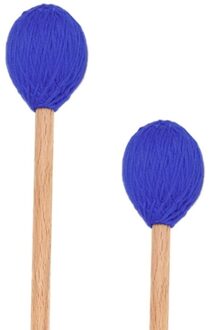Blauw Marimba Hamers Medium Harde Garen Hoofd Toetsenbord Met Maple Handvatten Voor Percussie Marimba Spelen, Pack Van 2
