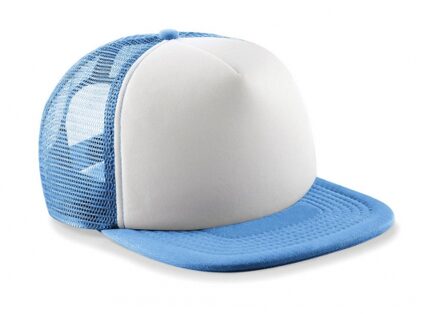 Blauw met witte vintage kinder baseball cap