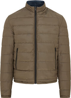 Blauw omkeerbaar leren bomberjack voor heren - Raufoss - maat 4XL