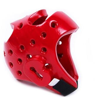 Blauw Rood Zwart Mma Helm Volwassen Mannelijke Vrouwelijke Vechten Muay Thai Kick Boxing Training Helm Hoofddeksel Sanda Protector Guard Rood / L