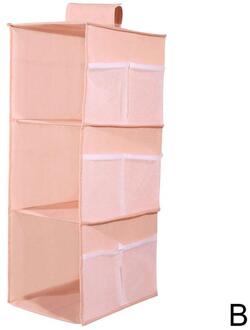 Blauw/Roze/Grijs Multi Layer Kast Closet Organizer Rack Opknoping Opvouwbare Kleding Non-Woven Plank Stof Opslag plank Z5E9