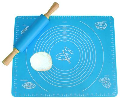 Blauw/Roze Siliconen Bakken Mat Pizza Deeg Maker Gebak Keuken Gadgets Kookgerei Gebruiksvoorwerpen Bakvormen Kneden Accessoires Veel