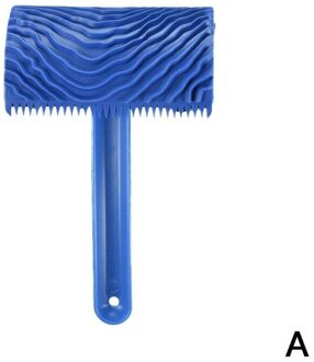 Blauw Rubber Houtnerf Verf Roller Diy Graining Schilderen Muur Thuis Tool Handvat Graan Paintin Hout Patroon Met Roller Tool k6G6