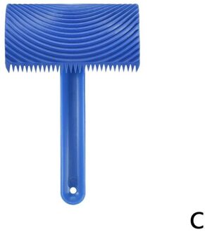 Blauw Rubber Houtnerf Verf Roller Diy Graining Schilderen Muur Thuis Tool Handvat Graan Paintin Hout Patroon Met Roller Tool k6G6