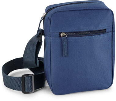 Blauw schoudertasje met verstelbare schouderband - 18 x 22 cm