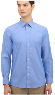 Blauw Slim Fit Non-Iron Stretch Katoenen Overhemd met Ainsley Kraag Brooks Brothers , Blue , Heren - 2Xl,Xl,L,M,S