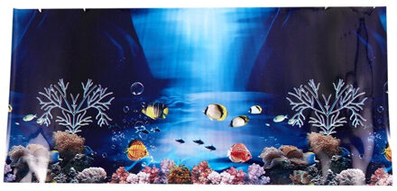 Blauw Verse Zee Achtergrond Aquarium Oceaan Landschap Poster Aquarium Achtergrond