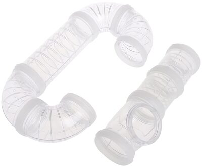 Blauw/Wit Hamster Buis Kleine Huisdier Tunnel Interactieve Hamster Buis Externe Pijp Kanaals Speelgoed Hamster Buis Kanaals Speelgoed